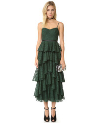 Robe en dentelle vert foncé Cynthia Rowley