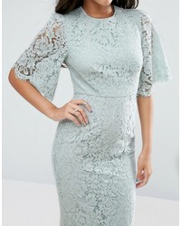 Robe en dentelle vert menthe Asos