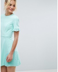 Robe en dentelle vert menthe Asos