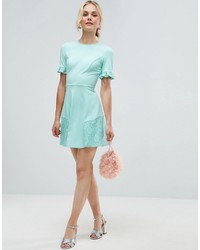 Robe en dentelle vert menthe Asos