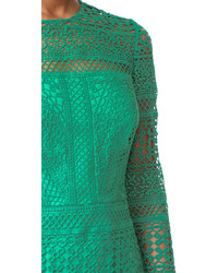 Robe en dentelle verte Cynthia Rowley