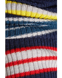 Robe en laine à rayures horizontales bleu marine Kenzo