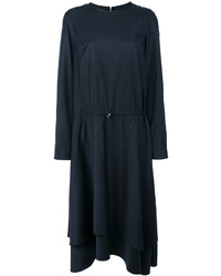 Robe en laine bleu marine Cédric Charlier