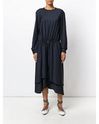 Robe en laine bleu marine Cédric Charlier