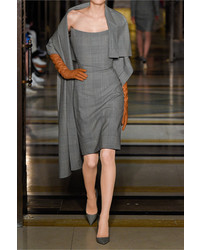 Robe en laine écossaise grise Gareth Pugh