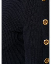 Robe en laine en tricot bleu marine Tory Burch