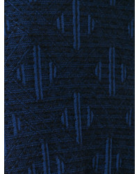 Robe en laine en tricot bleu marine Carolina Herrera