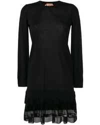 Robe en laine en tricot noire No.21