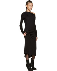 Robe en laine noire Rick Owens Lilies