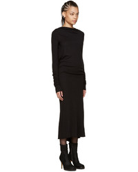 Robe en laine noire Rick Owens Lilies