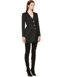 Robe en laine noire Balmain