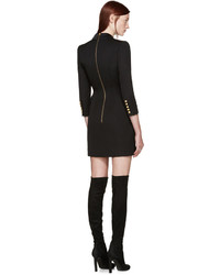 Robe en laine noire Balmain