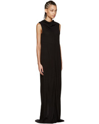 Robe en laine noire Rick Owens Lilies