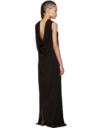 Robe en laine noire Rick Owens Lilies