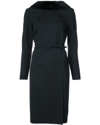 Robe en laine noire Carolina Herrera