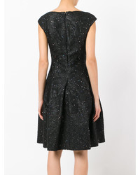 Robe en laine noire Talbot Runhof