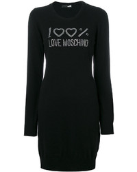 Robe en laine noire Love Moschino