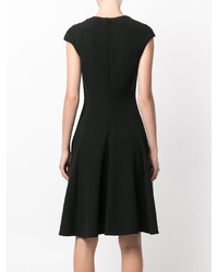 Robe en laine noire Talbot Runhof