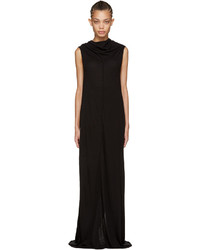 Robe en laine noire Rick Owens Lilies