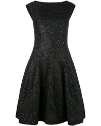 Robe en laine noire Talbot Runhof