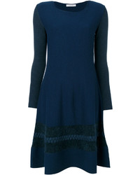 Robe en mohair bleu marine D-Exterior