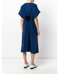 Robe en mohair bleu marine MM6 MAISON MARGIELA