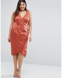 Robe en satin fuchsia Asos