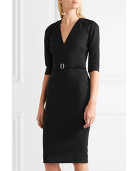 Robe en satin noire Victoria Beckham