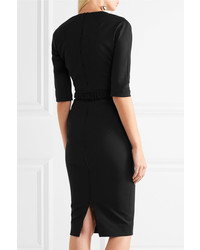 Robe en satin noire Victoria Beckham