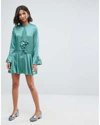 Robe en satin vert menthe Sister Jane