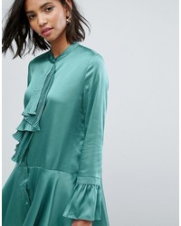 Robe en satin vert menthe Sister Jane