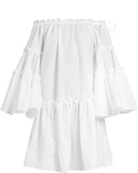 Robe en seersucker blanche