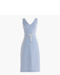 Robe en seersucker bleu clair