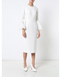 Robe en soie blanche Roksanda