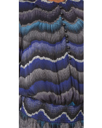 Robe en soie bleu marine Diane von Furstenberg