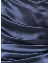 Robe en soie bleu marine Talbot Runhof