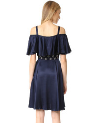 Robe en soie bleu marine Temperley London