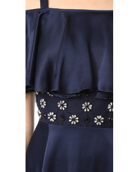 Robe en soie bleu marine Temperley London