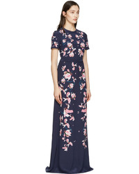 Robe en soie bleu marine Erdem