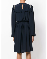 Robe en soie bleu marine No.21