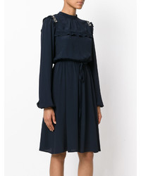 Robe en soie bleu marine No.21