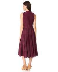 Robe en soie bordeaux Ulla Johnson