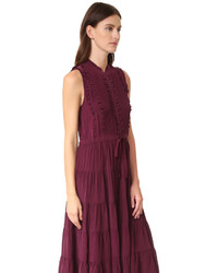 Robe en soie bordeaux Ulla Johnson