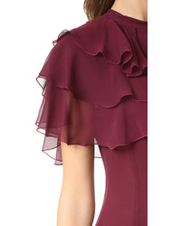 Robe en soie bordeaux Giambattista Valli