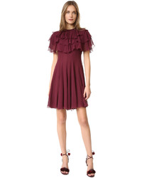 Robe en soie bordeaux Giambattista Valli