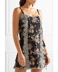 Robe en soie imprimée noire Anna Sui