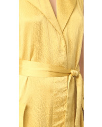 Robe en soie jaune Veda