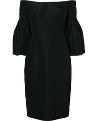 Robe en soie noire Carolina Herrera