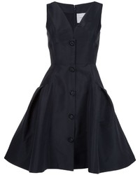 Robe en soie noire Carolina Herrera