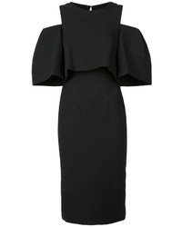 Robe en soie noire Monique Lhuillier